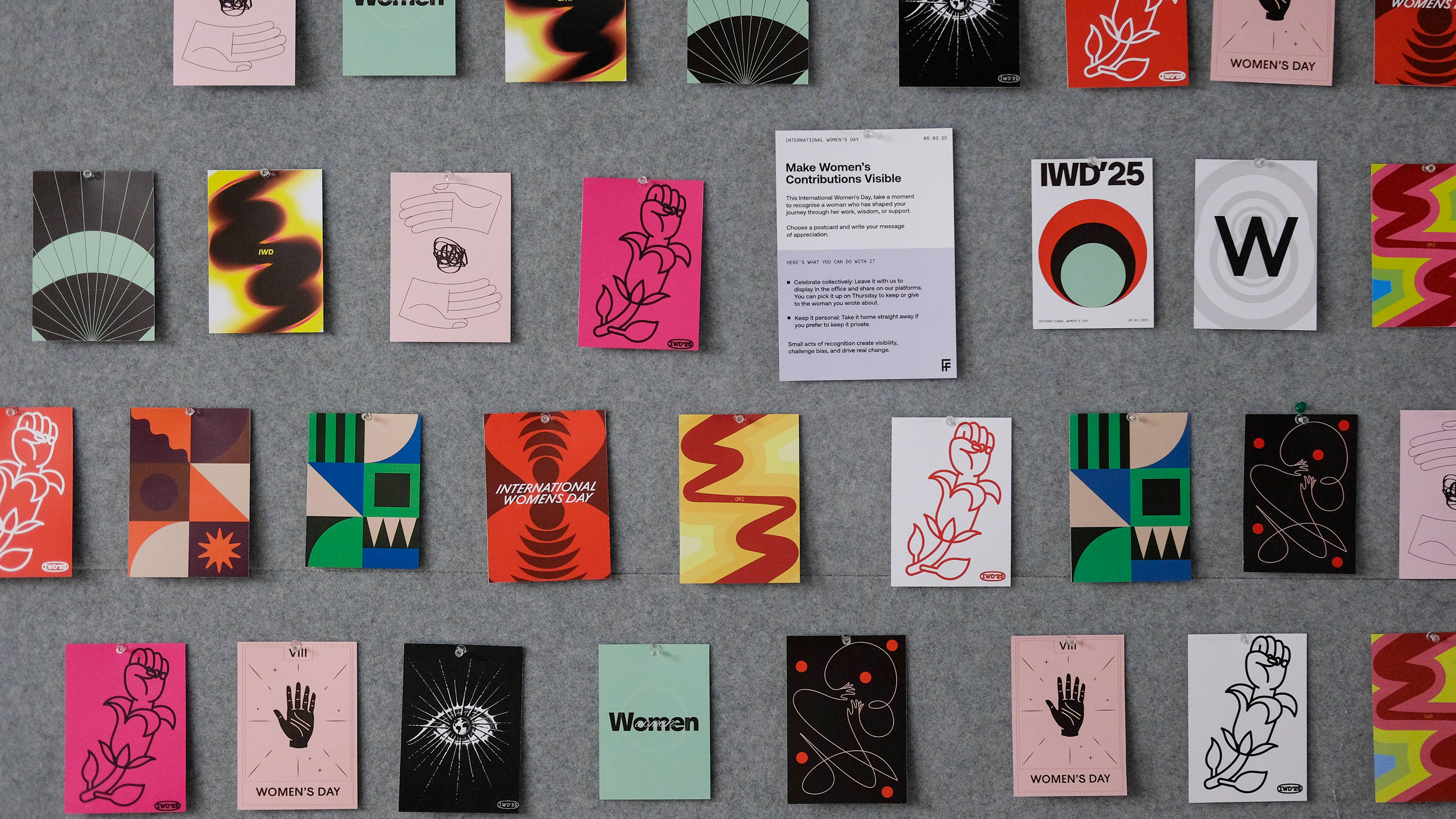 Designed postcards for International Women's Day